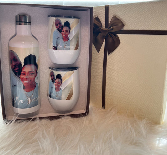 Custom Wine Tumbler Set